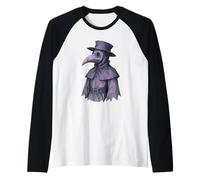 Polígono geométrico gótico Pastel de la Plaga del Doctor de la Baja Camiseta Manga Raglan
