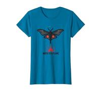 Polilla a una Llama: atracción Nocturna mística Camiseta, Mujer, Zafiro, S