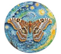 Polilla Atlas 1000 Piezas Puzzle Fantasía Mágica Circular Puzzle para Adultos Y Niños Regalos Originales Juegos De Puzzle para Aliviar El Estrés 1000pcs (67.5x67.5cm)