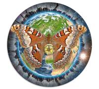 Polilla Atlas 1000 Piezas Puzzles Fantasía Mágica Rompecabezas Redondo para Niños Adultos Regalos Originales Juegos De Puzzle para Aliviar El Estrés 1000pcs (67.5x67.5cm)
