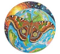 Polilla Atlas 1000 Piezas Rompecabezas Fantasía Mágica Rompecabezas Redondo para Niños Y Niñas Regalos Originales Juegos De Puzzle para Aliviar El Estrés 1000pcs (67.5x67.5cm)