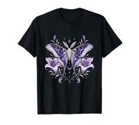 Polilla Lunar Celestial con Fases Lunares de Lirios Camiseta