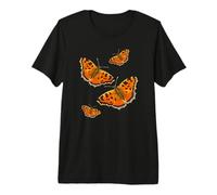 Polillas de Manchas Naranjas con diseño de alas Recortadas Azules Camiseta Premium