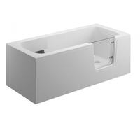 Polimat Avo bañera rectangular con puerta 160x75 cm blanco 00012