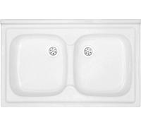 Polimat fregadero acrílico 80x50 cm blanco 00586