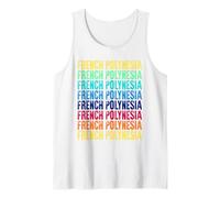 Polinesia Francesa Colorido Camiseta sin Mangas