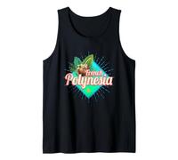 Polinesia Francesa en el Pacífico Isla Retro Souvenir Camiseta sin Mangas
