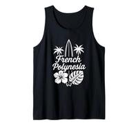 Polinesia Francesa Moorea Bora Bora Tahiti Hibiscus Surf Tee Camiseta sin Mangas