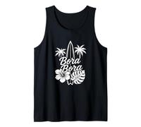 Polinesia Francesa Moorea Bora Bora Tahiti Hibiscus Surf Tee Camiseta sin Mangas