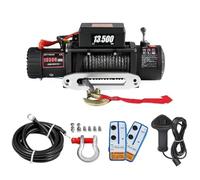 Polipasto Cabrestante Eléctrico Cabrestante eléctrico para camión de 13500 libras, cuerda sintética de 12v ATV con mando a distancia para remolque de coche 4X4