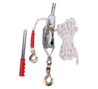 Polipasto Cabrestante Eléctrico Extractor de cuerda, Cable de trinquete Manual de alta resistencia, cabrestante con ganchos dobles, gran capacidad de carga, acero Industrial(6M)