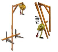 Polipasto de aire acondicionado para exteriores con cabrestante de autobloqueo y soporte, herramientas de elevación de gran altitud para unidades de 3 HP, cabrestante de 15 m para una fácil