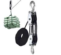 Polipasto de cable, polipasto de polea, Polea de elevación de resistencia a la rotura de 2.200 lb, Capacidad de carga del bloque de polea 1100lb para cría, almacenes y construcciones