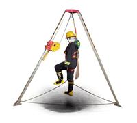 Polipasto de cadena de bloque, Kit de trípode telescópico plegable for rescate en espacios confinados con cabrestante de 1200-2600 libras(1200LBS Winch-Rated Load 200 KG)
