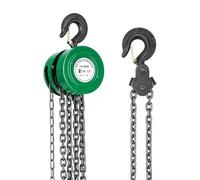 STANEW Polipasto de Cadena Manual con Gancho Resistente, Altura de Elevación 3,0 m, Verde, Doble Cadena de Carga, G80, Gancho de Elevación con Seguridad (2 Tonne 3,0 m)