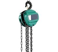Polipasto de Cadena Manual de 3/6 m con Cadena de Acero Aleado, 2 Ganchos Anticaída, Polipasto de Polea Resistente para Elevación Industrial en Garajes y Maquinaria Automotriz(3T*6m/20FT)