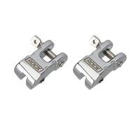 Polipasto de Cadena, Montacargas eléctrico Rc Gancho de remolque mancha metal automóviles for 1/10 Axial la oruga(2PCS Silver)