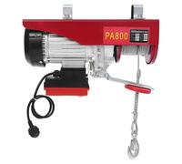 Polipasto de cadena, polea, polipasto eléctrico, capacidad de carga de 800 kg, motor de 1450 W con mando a distancia (alcance de 80 m), cable de acero de 12 m y gancho doble, para industria