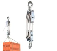 Polipasto de cuerda reflectante, resistente a la rotura de 2 libras, polea de bloque de rueda, rodamiento de ruedas de metal, de polea para levantar objetos, rondas, Refer to ,