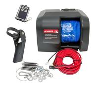 Polipasto Eléctrico Cabrestante de anclaje eléctrico para barcos y pontones de 12 V con cuerda de 100 pies, soporta anclajes de hasta 30 libras