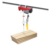 Polipasto eléctrico de cadena de 1300 W, 800 kg de capacidad de cable doble, elevador de cadena de acero, altura de elevación 12 m con carro, cabrestante de cadena para fábricas