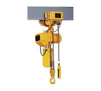 Polipasto eléctrico de cadena de 380 V - Grúa industrial de 1/2 toneladas con carro for elevación en almacenes y talleres(4M 1T)