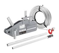Polipasto hasta 1600kg, cable 20m Ø11mm, pasador de seguridad y gancho de carga, traccionar y elevar