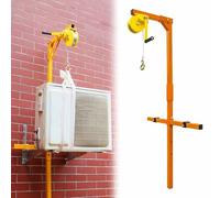 Polipasto HVAC resistente de 150 kg, grúa ajustable para instalación mini dividida, cabrestante manual con cuerda de alambre de acero, herramienta de elevación portátil para unidades al aire libre
