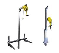 Polipasto manual de cabrestante con soporte plegable, grúa resistente para instalación de aire acondicionado, equipo al aire libre para una fácil instalación y manejo