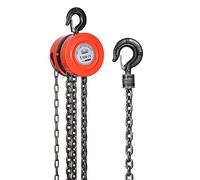 Polipasto Manual de Cadena Con Gancho Resistente, Cabrestante Con Cadena de 1 Tonelada DEWINner, 3,0 m de Elevación Máxima, Rojo