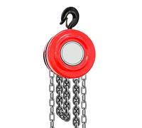 Polipasto Manual Resistente, Elevación de 3 m, Bloque de Cadena con Ganchos Dobles, Construcción de Acero para Taller y Almacén(Red,10T)