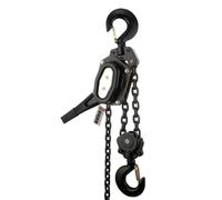 polipastos manuales de cadena, Polipasto de cadena manual con palanca de trinquete, capacidad de 0,8 a 6 t, cadena de 1,5 a 6 m, color negro(1.5m,1.6t)