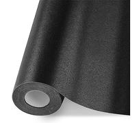 Polipiel Adhesiva para Tapizar Negro, 30x200 cm - Parches de Cuero para Reparación de Sofás y Otros Muebles