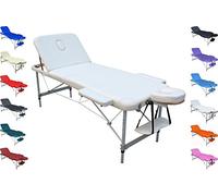 Polironeshop Mercurio Camilla de Aluminio Ligera portátil para Masaje estética Tattoo 60 cm (Blanco)