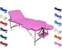 Polironeshop Mercurio Camilla de Aluminio Ligera portátil para Masaje estética Tattoo 60 cm (Rosa)