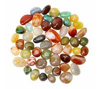 Polished Agate Stone, Colorful Rocks and Gems, Tumbled Real Crystals and Healing Stones, Polished Rocks for Kids, Colored Rocks, Shiny Rocks, Colorful Rocks, Reiki Decor(1lb)