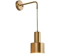 Polished Brass Wall Lamp Background Wall Decoration Lighting Fixture Adjustable Wall Sconce Lights for Bedroom Living Room Study Corridor