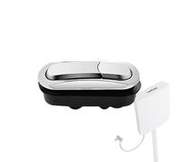 Polished Chrome Finish - Cistern Push, Flush Button, Water Saving Component with Adjustable Rods, Toilet Tank Repair for Home Improvement, Plumbing Service Parts, Bathroom Fitting Upgrade