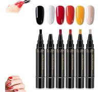 Polishey Nail Polish Pens, 3 in 1 Nail Polish Pens Quick Dry, 36 Colors Gel Pen Set 8ML for Women DIY Art, Compact Ready Design (F-1)