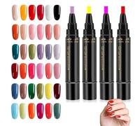 Polishey Nail Polish Pens, 3 in 1 Nail Polish Pens Quick Dry, Gel Nail Art Set with 36 Colors, One Step Nail Gel Pen, for Women DIY Beauty Tool (36 Pcs all)