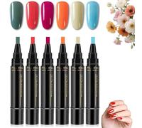 Polishey Nail Polish Pens, 3 in 1 Nail Polish Pens Quick Dry, Gel Nail Art Set with 36 Colors, One Step Nail Gel Pen, for Women DIY Beauty Tool (Set 1)