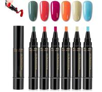 Polishey Nail Polish Pens, 3 in 1 Nail Polish Pens Quick Dry, Polishey Nails Polis Pen Set, 36 Color NailPolish GelPen 8 ML, Nails Pe for Nai Art DIY, Color Nailpolish Gelpen for Women (A-6)
