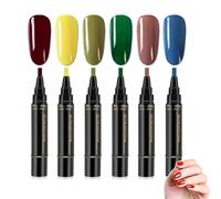 Polishey Nail Polish Pens, Polish Nail Pens, One Step Nail Gel Pen, 3 in 1 Quick Dry, 36 Color Nail Polish Gel Pen for Women (Style E)