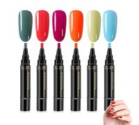 Polishey Nail Polish Pens, Polish Nail Pens, One Step Nail Gel Pen, 3 in 1 Quick Dry, 36 Color Nail Polish Gel Pen for Women (Style F)