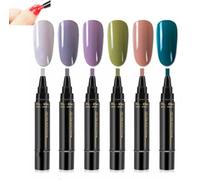 Polishey - Polishey Nail Polish Pens, Three in One Pencil Nail Polish, One Step Nail Gel Pen, Polishey Nail Polish Pen Set, Gel Polish Pens for Nail Art, No Need Base Top Coat (6pcs-c)