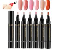 Polishey - Polishey Nail Polish Pens, Three in One Pencil Nail Polish, One Step Nail Gel Pen, Polishey Nail Polish Pen Set, Gel Polish Pens for Nail Art, No Need Base Top Coat (6pcs-b)