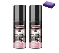 Polishing Cleaner Car Interior, Waterless Car Interior Detailer Cleaning Spray, Total Interior All Purpose Cleaner for Rubber, Leather (2PCS)