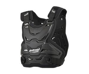 POLISPORT 8003700001 - Protector de peto Phantom Lite con hombreras ajustables y hebillas en el pecho, confortable y adaptable al cuerpo en color negro