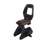 POLISPORT 8010600001 - Silla Bicicleta Trasera One Junior para Niños de 6-10 Años hasta 35kg Compatible con Portaequipajes, Marrón Oscuro