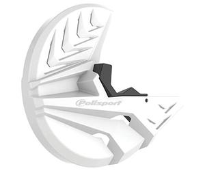 POLISPORT 8155100002 - Protector de disco & horquilla inferior fabricado en polipropileno resistente a los impactos y a la abrasión compatible con motocicletas HONDA en color Blanco